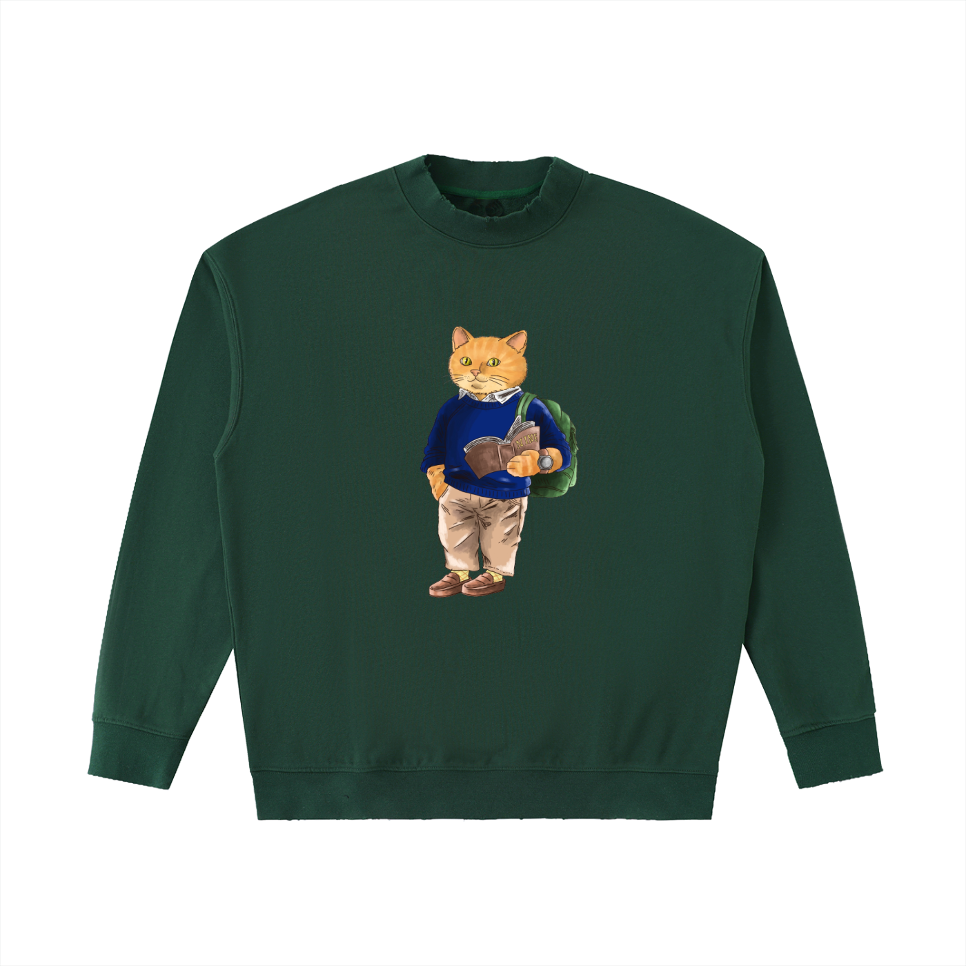 ‘Nine’ University Crewneck (Distressed Neck)