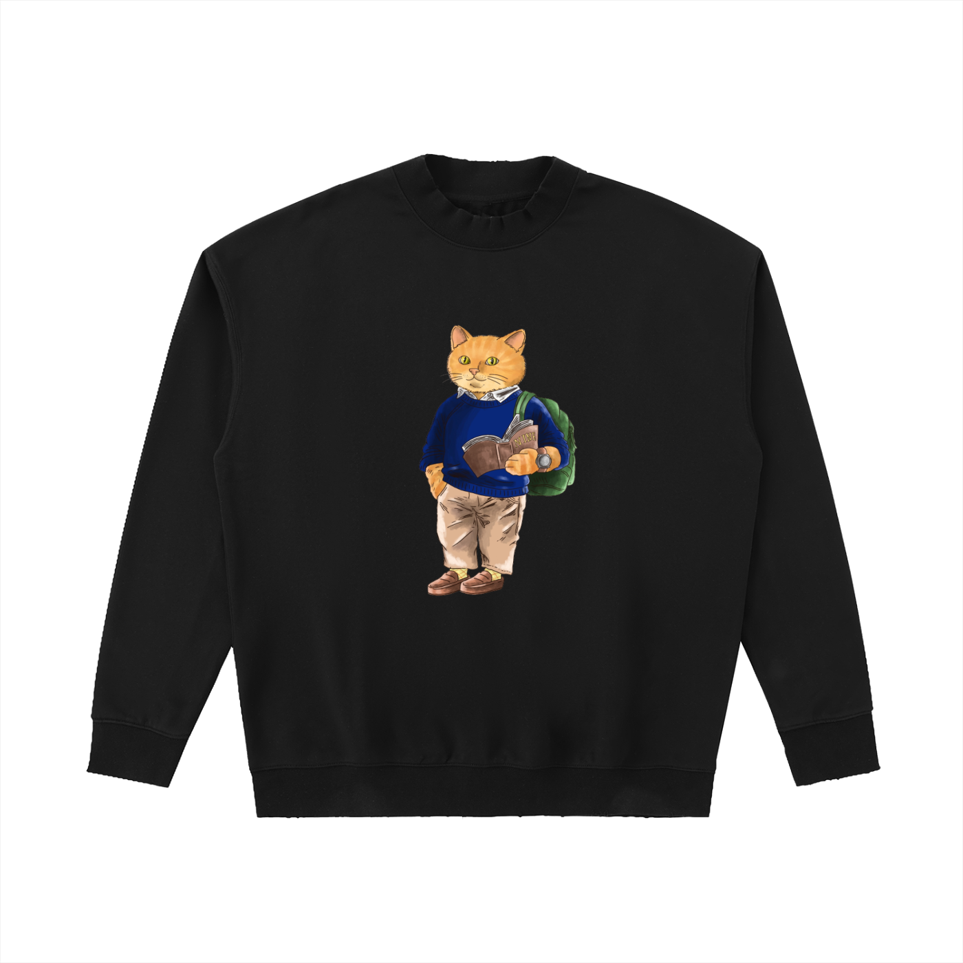 ‘Nine’ University Crewneck (Distressed Neck)